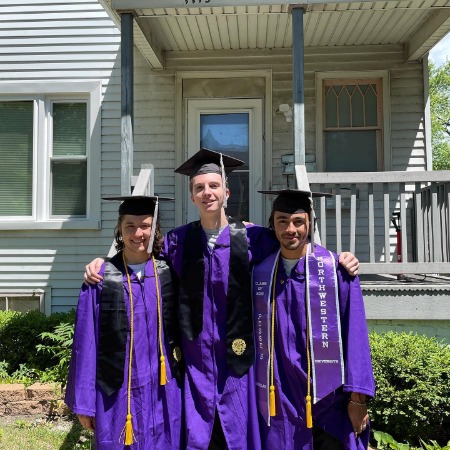 Clyde Mulroney graduation picture with his friends